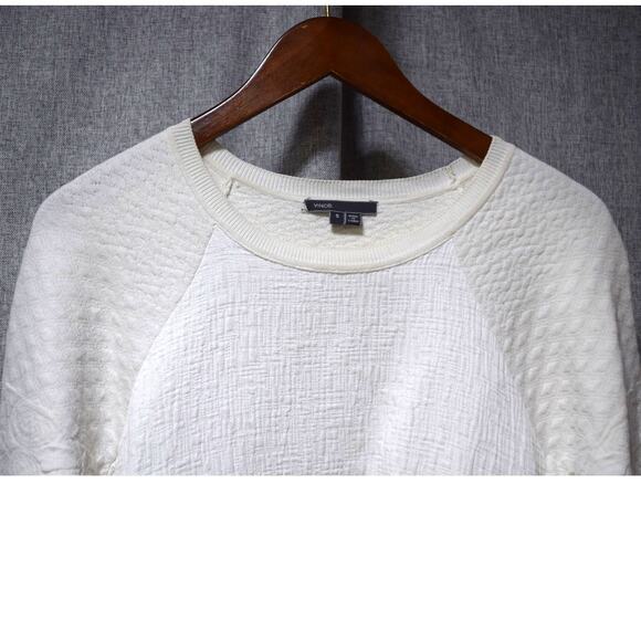 Vince Textured Cream Pullover Sweater Women’s Small - Picture 2 of 4